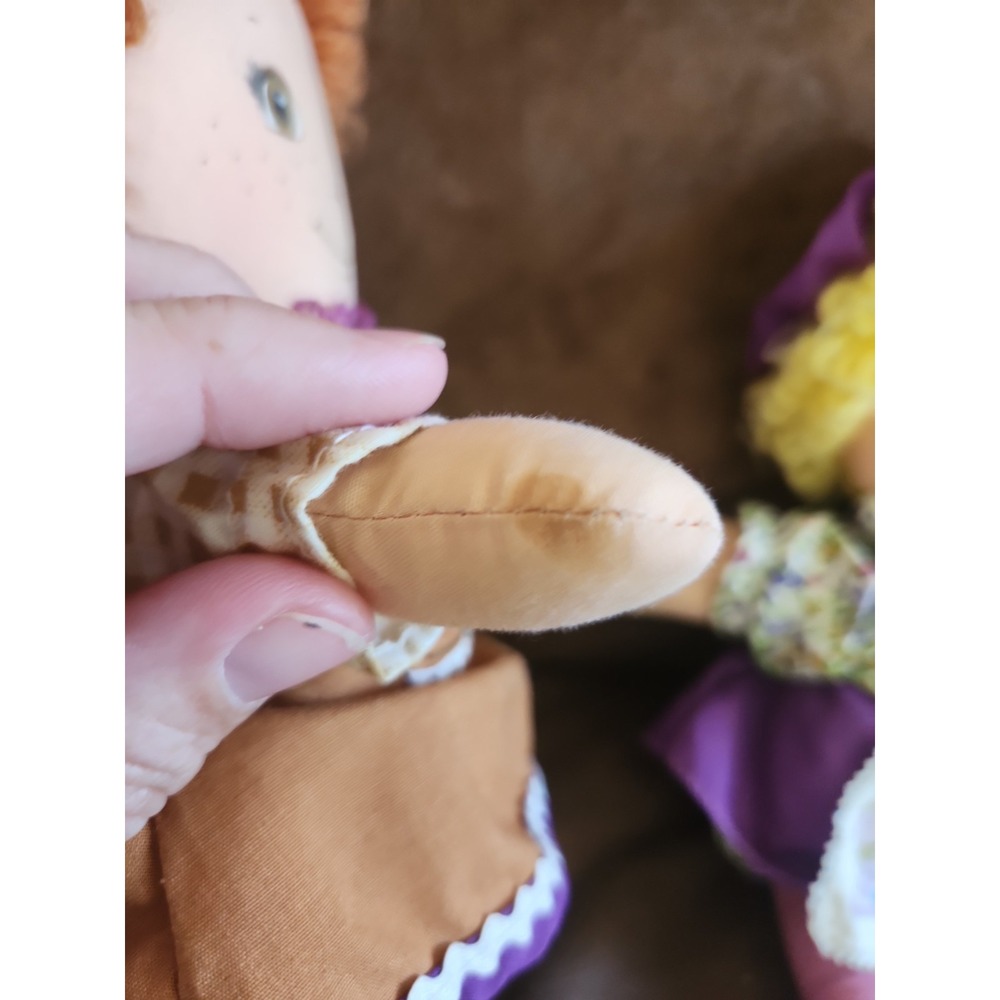 Vintage 1980 AmToy American Greeting Peanut Butter Jelly Soft Rag Dolls Set Read - Picture 9 of 16